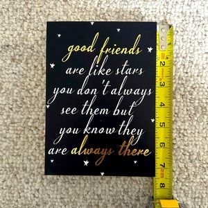 Cute white sign with gold accent